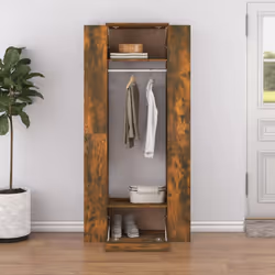 vidaXL 1/2x Hallway Cabinets Engineered Wood Indoor Furniture Multi Colours - Smoked oak