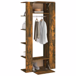 vidaXL 1/2x Hallway Cabinets Engineered Wood Indoor Furniture Multi Colours - Smoked oak - Additional view 4