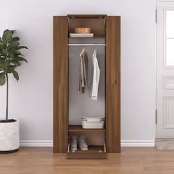 vidaXL 1/2x Hallway Cabinets Engineered Wood Indoor Furniture Multi Colours - Brown oak