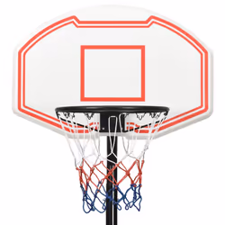 vidaXL Basketball Stand 282-352cm Polyethene Basketball Hoop Stand Black/White - white - Additional view 6