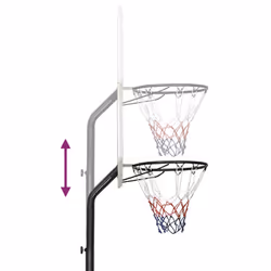 vidaXL Basketball Stand 282-352cm Polyethene Basketball Hoop Stand Black/White - white - Additional view 7