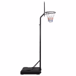vidaXL Basketball Stand 282-352cm Polyethene Basketball Hoop Stand Black/White - black