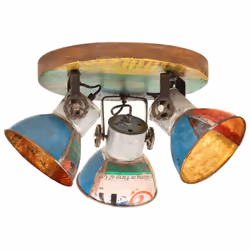 vidaXL Industrial Wall Lamp Hallway Bedside Light Ceiling Lamp Hanging Light - round - 3 lamp shades