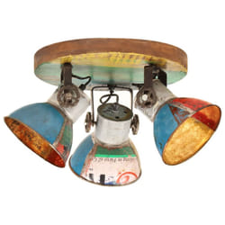 vidaXL Industrial Wall Lamp Hallway Bedside Light Ceiling Lamp Hanging Light - round - 3 lamp shades