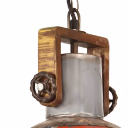 vidaXL Industrial Hanging Lamp 25 W Round E27 Light Multi Colours Multi Sizes - 30 cm - Additional view 7