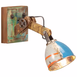 vidaXL Wall Lamp Industrial Style Multicolour Round E27 Bedside Wall Lamp