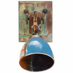vidaXL Wall Lamp Industrial Style Multicolour Round E27 Bedside Wall Lamp