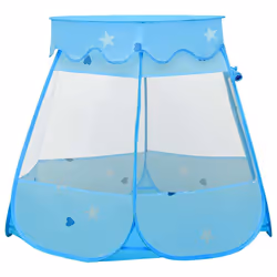 vidaXL Children Play Tent Indoor Outdoor Kids Play House Game Tent Ball Pit - Blue - Additional view 4