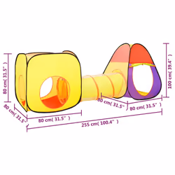 vidaXL Children Play Tent Multicolour Outdoor Play House Game Tent Ball Pit - Additional view 8