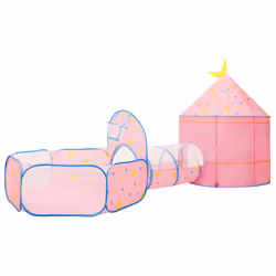 vidaXL Children Play Tent Pink Indoor Outdoor Play House Game Tent Ball Pit - Additional view 5