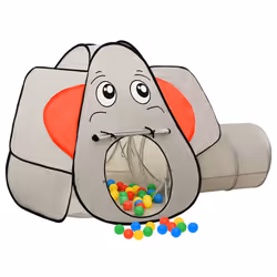 vidaXL Elephant Children Play Tent Grey Outdoor Play House Game Tent Ball Pit