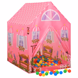 vidaXL Children Play Tent Pink Indoor Outdoor Play House Game Tent Ball Pit - Additional view 2