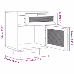 VidaXL 345610 nightstand/bedside table Brown - Additional view 8