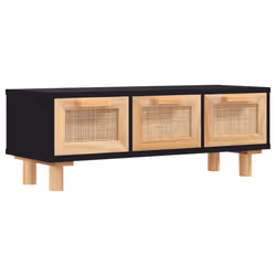 vidaXL Solid Wood Pine Coffee Table Engineered Wood Side Table Multi Colours - black