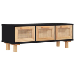 vidaXL Solid Wood Pine Coffee Table Engineered Wood Side Table Multi Colours - black