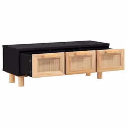 vidaXL Solid Wood Pine Coffee Table Engineered Wood Side Table Multi Colours - black