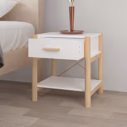 VidaXL 345655 nightstand/bedside table White - Additional view 4