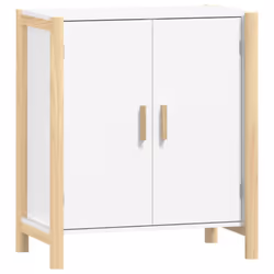 vidaXL Sideboard Storage Side Cabinet Cupboard Home Organiser Engineered Wood - white
