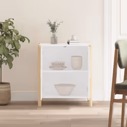 vidaXL Sideboard Storage Side Cabinet Cupboard Home Organiser Engineered Wood - white