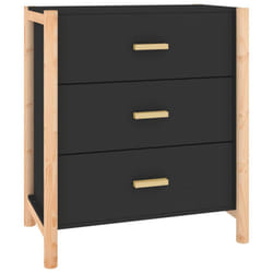 vidaXL Sideboard Storage Side Cabinet Cupboard Home Organiser Engineered Wood - black