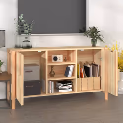 vidaXL Sideboard Storage Side Cabinet Cupboard Home Organiser Engineered Wood - brown
