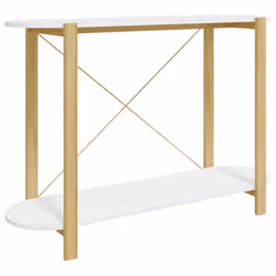 vidaXL Console Table Engineered Wood Side Sofa End Accent Table Multi Colours - white