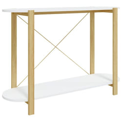 vidaXL Console Table Engineered Wood Side Sofa End Accent Table Multi Colours - white