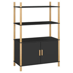 vidaXL Highboard Engineered Wood Sideboard Cabinet Furniture Multi Colours - black