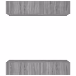 ) vidaXL 4x Wall TV Cabinets Media Unit Furniture Multi Colours Multi Sizes - Grey sonoma, 80 x 30 x 30 cm (W x D x H - Additional view 2