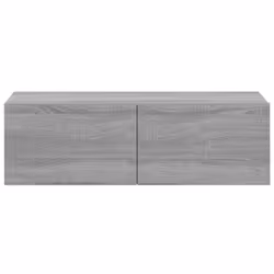 ) vidaXL 4x Wall TV Cabinets Media Unit Furniture Multi Colours Multi Sizes - Grey sonoma, 100 x 30 x 30 cm (W x D x H - Additional view 4