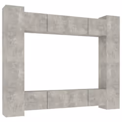 VidaXL 3114233, Grey, Wood, Wood, 800 mm, 8 pc(s)