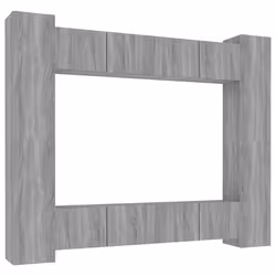 VidaXL 3114236, Grey, Wood, Wood, 800 mm, 8 pc(s)