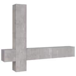 vidaXL TV Cabinet Set Engineered Wood Media Unit Multi Colours/Sizes 3/5 Piece - Concrete grey