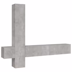 vidaXL TV Cabinet Set Engineered Wood Media Unit Multi Colours/Sizes 3/5 Piece - Concrete grey