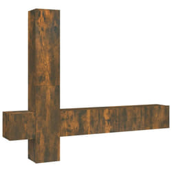 vidaXL TV Cabinet Set Engineered Wood Media Unit Multi Colours/Sizes 3/5 Piece - Smoked oak