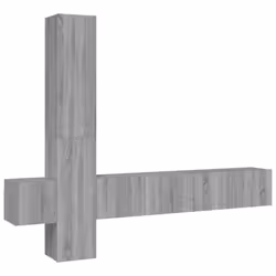 vidaXL TV Cabinet Set Engineered Wood Media Unit Multi Colours/Sizes 3/5 Piece - Grey sonoma