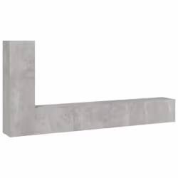 vidaXL TV Cabinet Set TV Console Media Unit TV Unit Cupboard Engineered Wood - Concrete grey