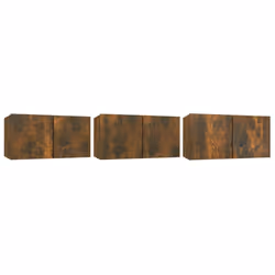 vidaXL TV Cabinet Set 5 Piece Engineered Wood Multi Colours 100/80x30x30 cm - smoked oak - Additional view 4