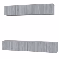 vidaXL TV Cabinet Set 5 Piece Engineered Wood Multi Colours 100/80x30x30 cm - grey sonoma