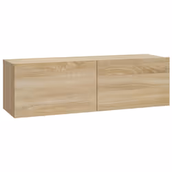 ) vidaXL TV Cabinet Set 3 Piece TV Stand TV Unit Media Cabinet Engineered Wood - Sonoma oak, 100 x 30 x 30 cm (L x W x H - Additional view 4