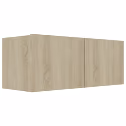 ) vidaXL TV Cabinet Set 4 Piece Engineered Wood Indoor Media Unit Multi Colours - Sonoma oak, 30.5 x 30 x 90 cm (L x W x H - Additional view 5