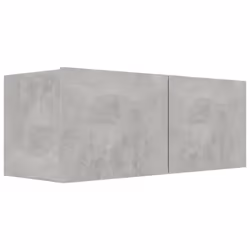 ) vidaXL TV Cabinet Set 4 Piece Engineered Wood Indoor Media Unit Multi Colours - Concrete grey, 30.5 x 30 x 90 cm (L x W x H - Additional view 5