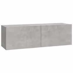) vidaXL TV Cabinet Set 4 Piece Engineered Wood Indoor Media Unit Multi Colours - Concrete grey, 30.5 x 30 x 110 cm (L x W x H - Additional view 7