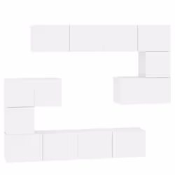 ) vidaXL Wall-mounted TV Cabinet Engineered Wood Multi Colours 100/80x30x30 cm - White, 60 x 30 x 30 cm (W x D x H