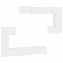 ) vidaXL Wall-mounted TV Cabinet Engineered Wood Multi Colours 100/80x30x30 cm - White, 30.5 x 30 x 90 cm (W x D x H