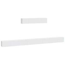 vidaXL 8x TV Cabinets Chipboard Living Room Furniture TV Unit Multi Colours - White, 4