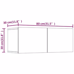 vidaXL 8x TV Cabinets Chipboard Living Room Furniture TV Unit Multi Colours - White, 4 - Additional view 8