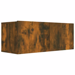 ) vidaXL TV Cabinet Set 4 Piece Engineered Wood Multi Colours 100/80x30x30 cm - Smoked oak, 30,5 x 30 x 90 cm (L x W x H - Additional view 7