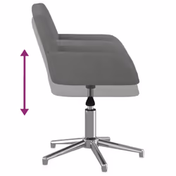 vidaXL Swivel Office Chair Desk Chair Accent Chair Armchair Light Grey Fabric - Additional view 6