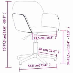 vidaXL Swivel Office Chair Desk Chair Accent Chair Armchair Light Grey Fabric - Additional view 8